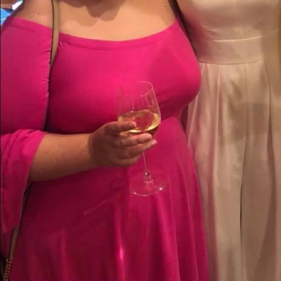 Torrid Hot Pink Off Shoulder Dress - Picture 6 of 6